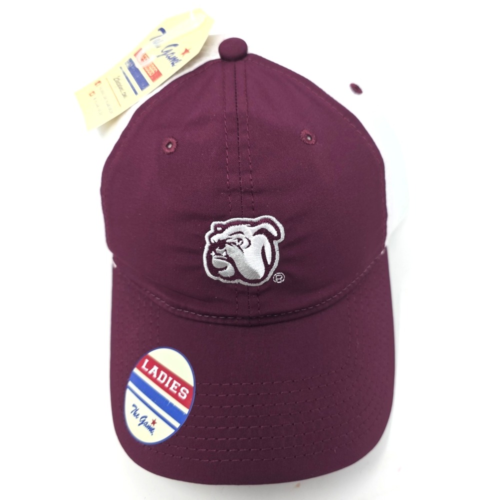 The Game Mississippi State Bulldogs Women OS Maroon White Baseball Cap Hat NWT